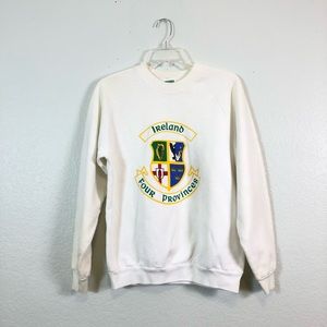 🌟SALE🌟 Vtg Ireland Four Provinces White Sweatshirt Medium